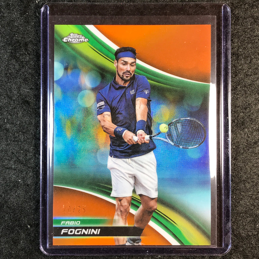 2025 Topps Chrome Tennis FABIO FOGNINI Orange Refractor 20/25