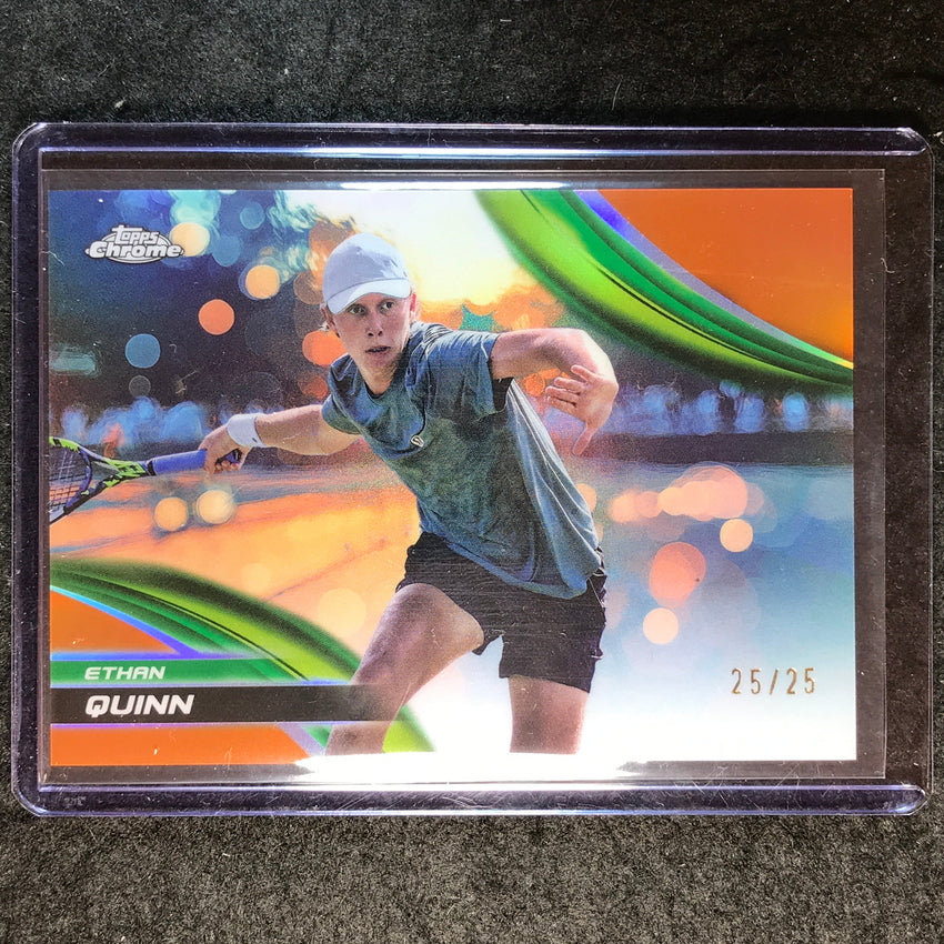 2025 Topps Chrome Tennis ETHAN QUINN Orange Refractor 25/25