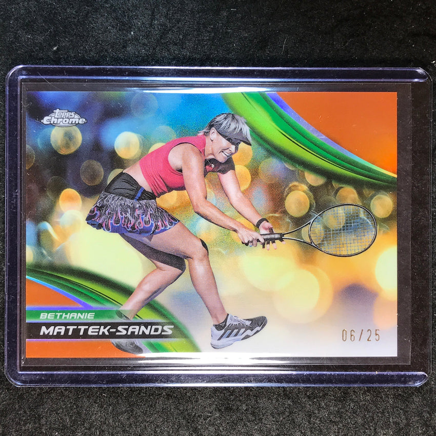 2025 Topps Chrome Tennis BETHANIE MATTEK-SANDS Orange Refractor 6/25
