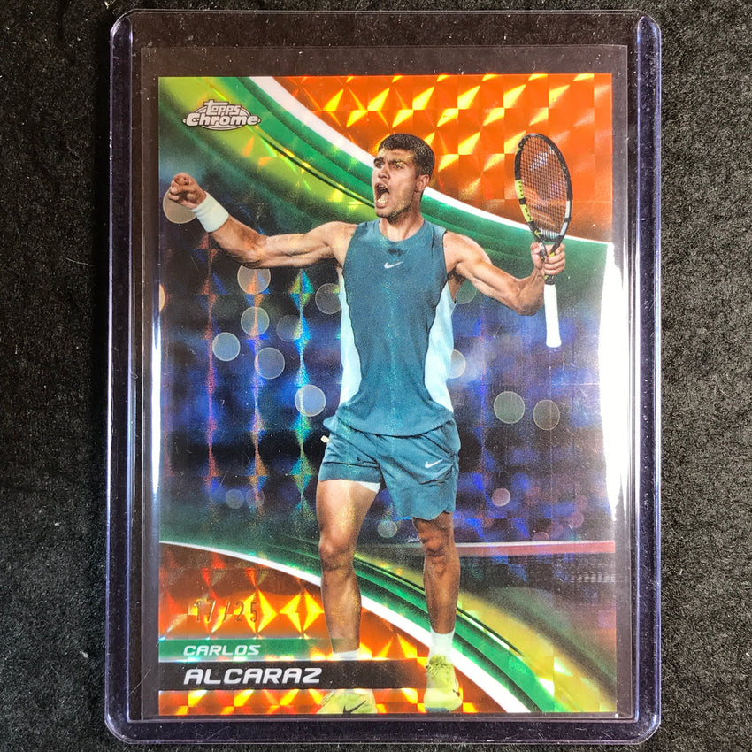 2025 Topps Chrome Tennis CARLOS ALCARAZ Orange Geometric 17/25