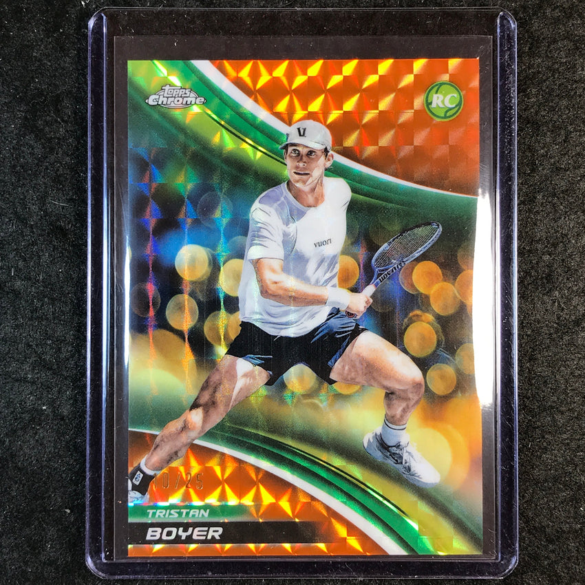 2025 Topps Chrome Tennis TRISTAN BOYER Rookie Orange Geometric 10/25