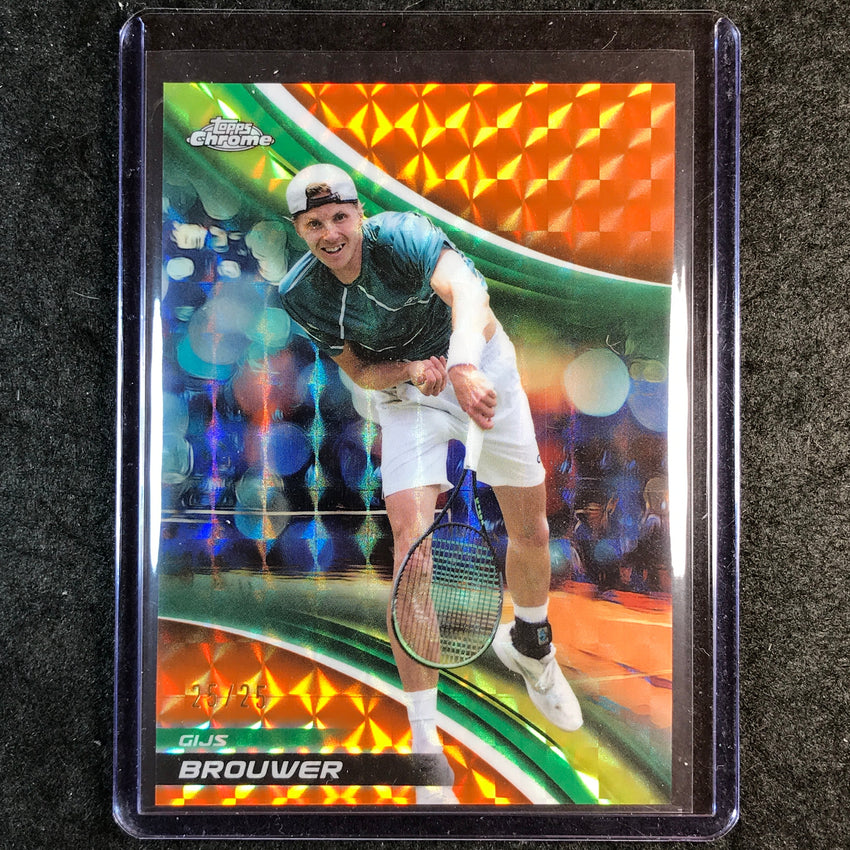 2025 Topps Chrome Tennis GIJS BROUWER Orange Geometric 25/25