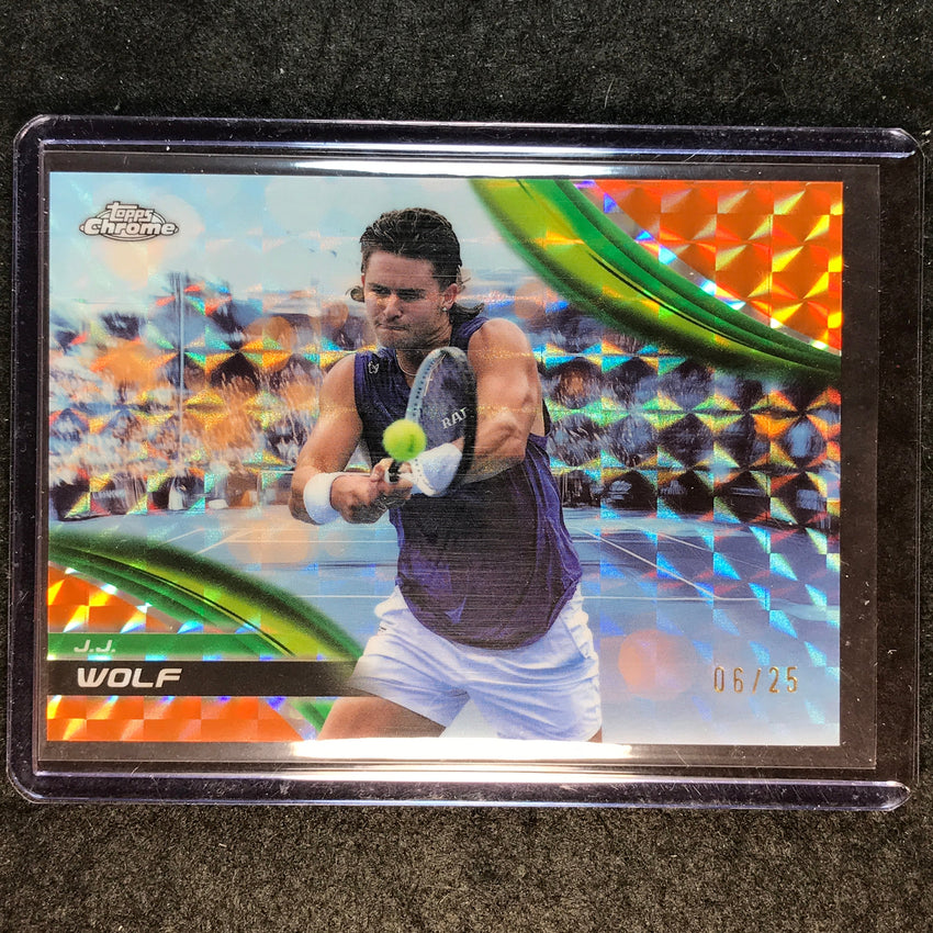 2025 Topps Chrome Tennis J.J. WOLF Orange Geometric 6/25