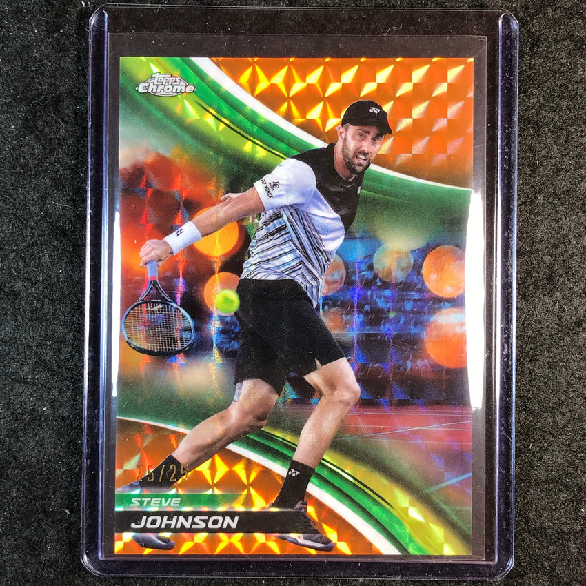 2025 Topps Chrome Tennis STEVE JOHNSON Orange Geometric 25/25