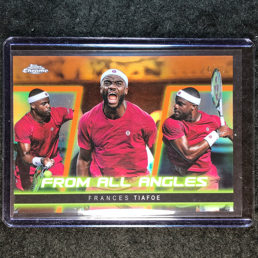 2025 Topps Chrome Tennis FRANCES TIAFOE From All Angles Orange Geometric 24/25