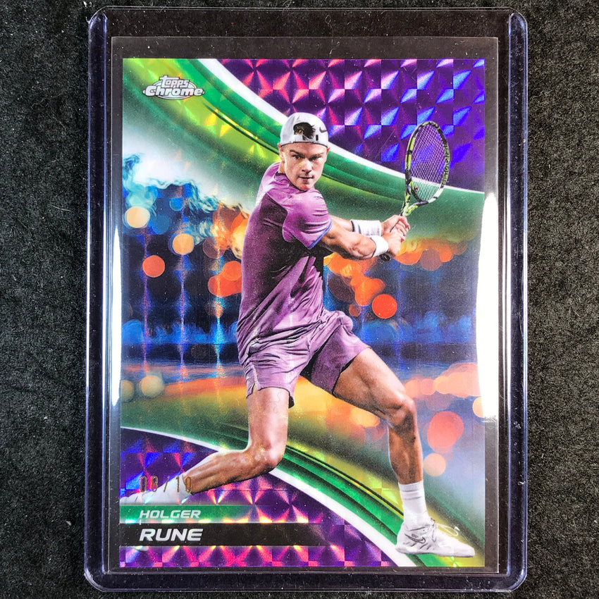 2025 Topps Chrome Tennis HOLGER RUNE Purple Geometric 8/10