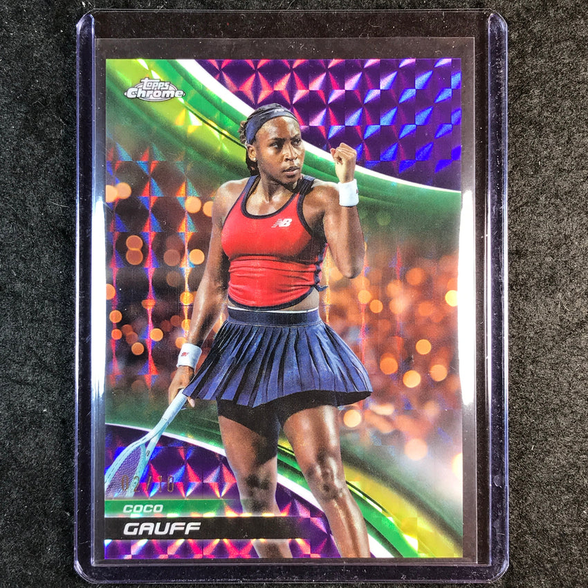 2025 Topps Chrome Tennis COCO GAUFF Purple Geometric 2/10