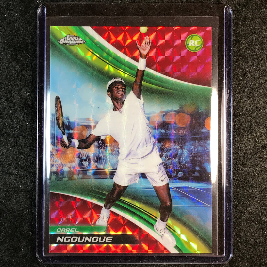 2025 Topps Chrome Tennis CAREL NGOUNOUE Rookie Red Geometric 3/5