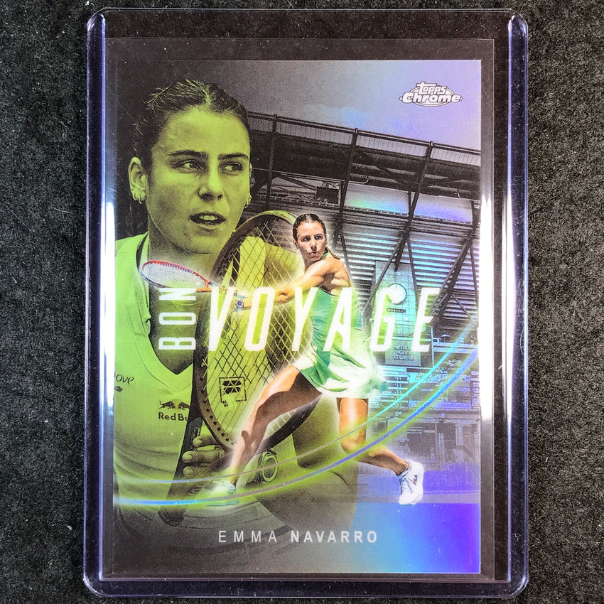 2025 Topps Chrome Tennis EMMA NAVARRO Bon Voyage SSP #27