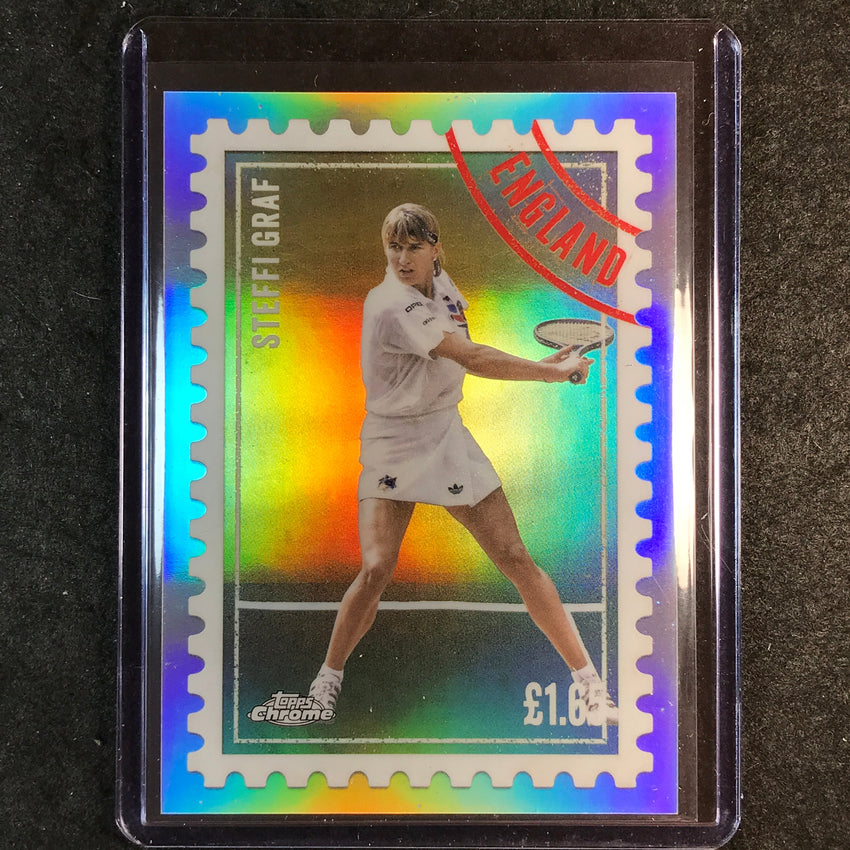 2025 Topps Chrome Tennis STEFFI GRAF International Postage SSP #15
