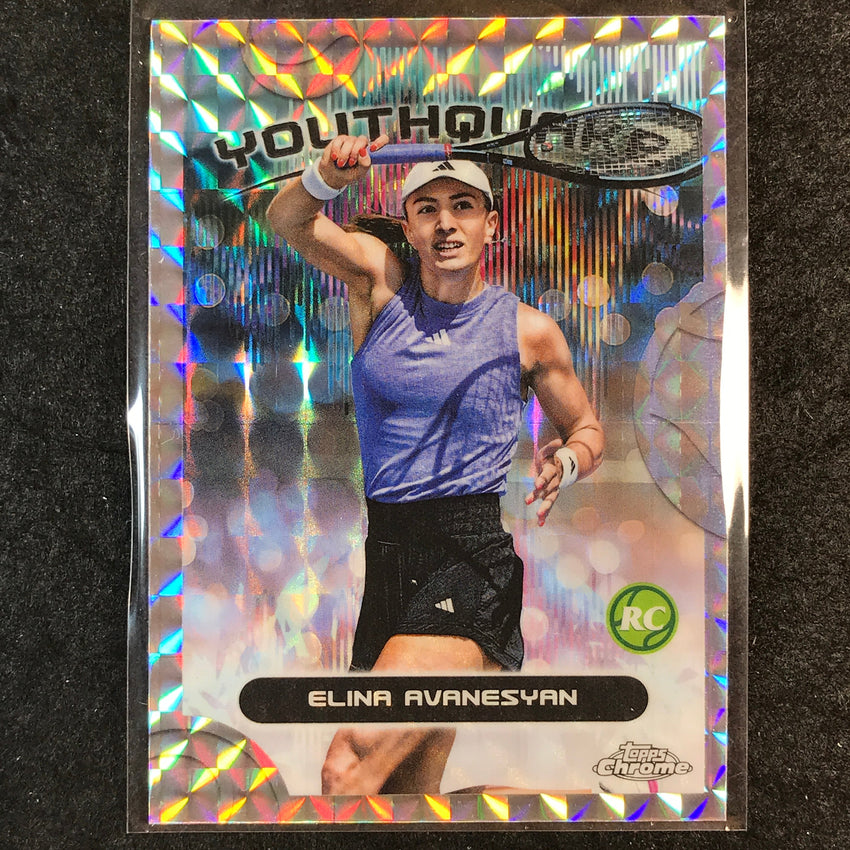 2025 Topps Chrome Tennis ELINA AVANESYAN Rookie Youthquake Geometric #20