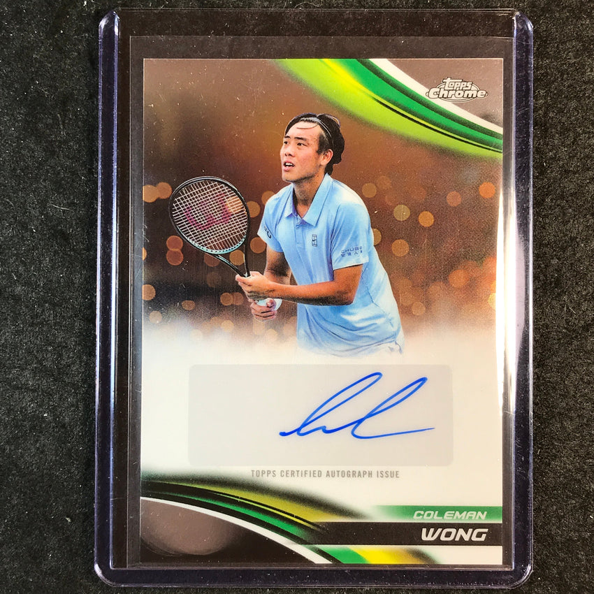 2025 Topps Chrome Tennis COLEMAN WONG Base Auto #CWG