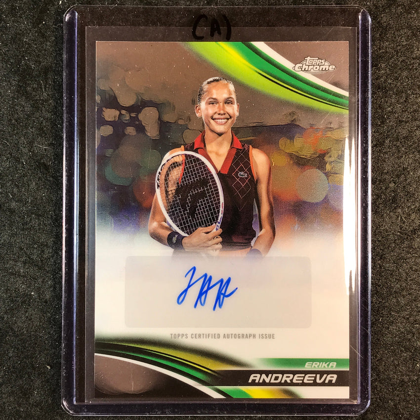 2025 Topps Chrome Tennis ERIKA ANDREEVA Base Auto #EAA (A)