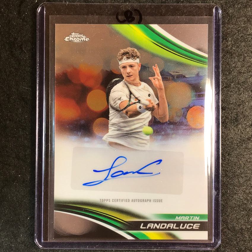 2025 Topps Chrome Tennis MARTIN LANDALUCE Base Auto #MLE (B)