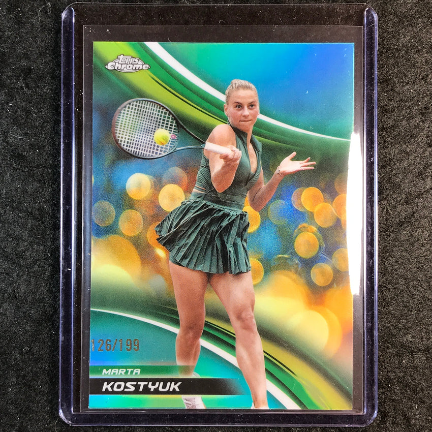 2025 Topps Chrome Tennis MARTA KOSTYUK Aqua /199 #29
