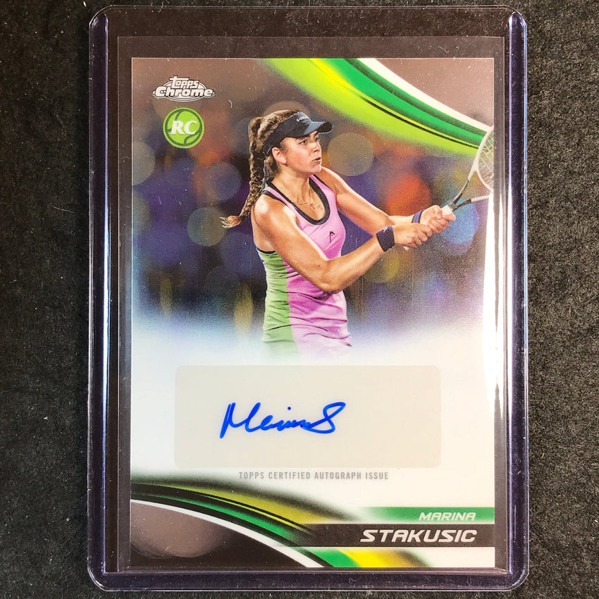 2025 Topps Chrome Tennis MARINA STAKUSIC Rookie Base Auto #MSC