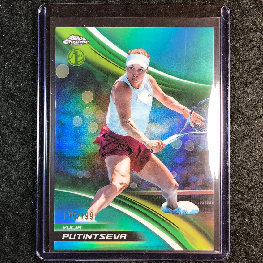 2025 Topps Chrome Tennis YULIA PUTINTSEVA 1st Aqua /199 #45