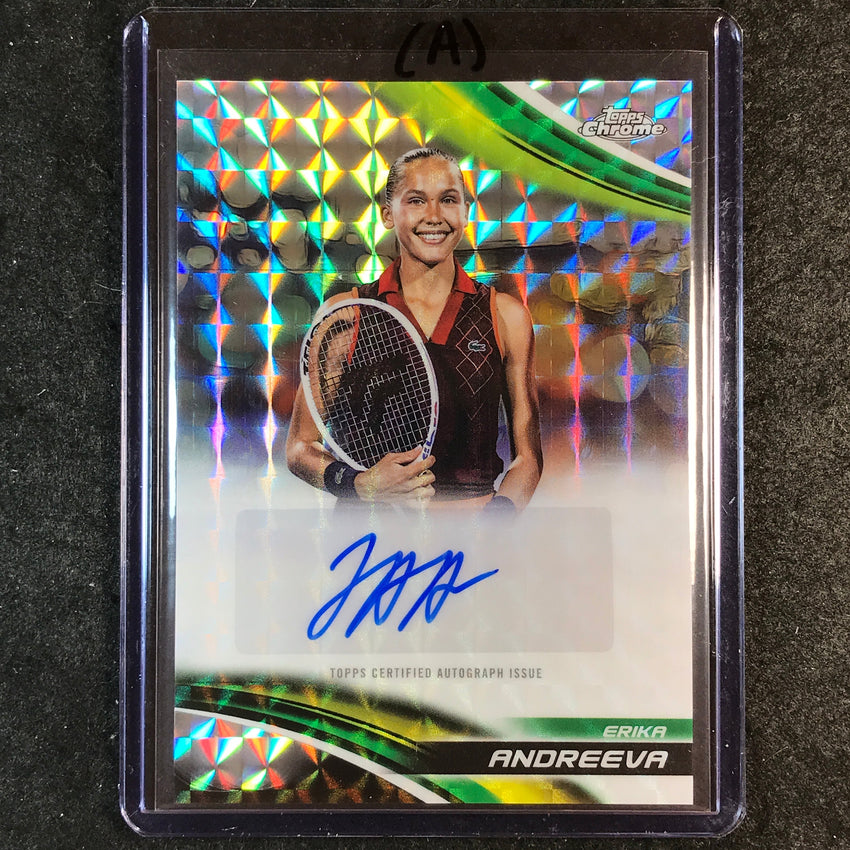 2025 Topps Chrome Tennis ERIKA ANDREEVA Geometric Auto #EAA (A)