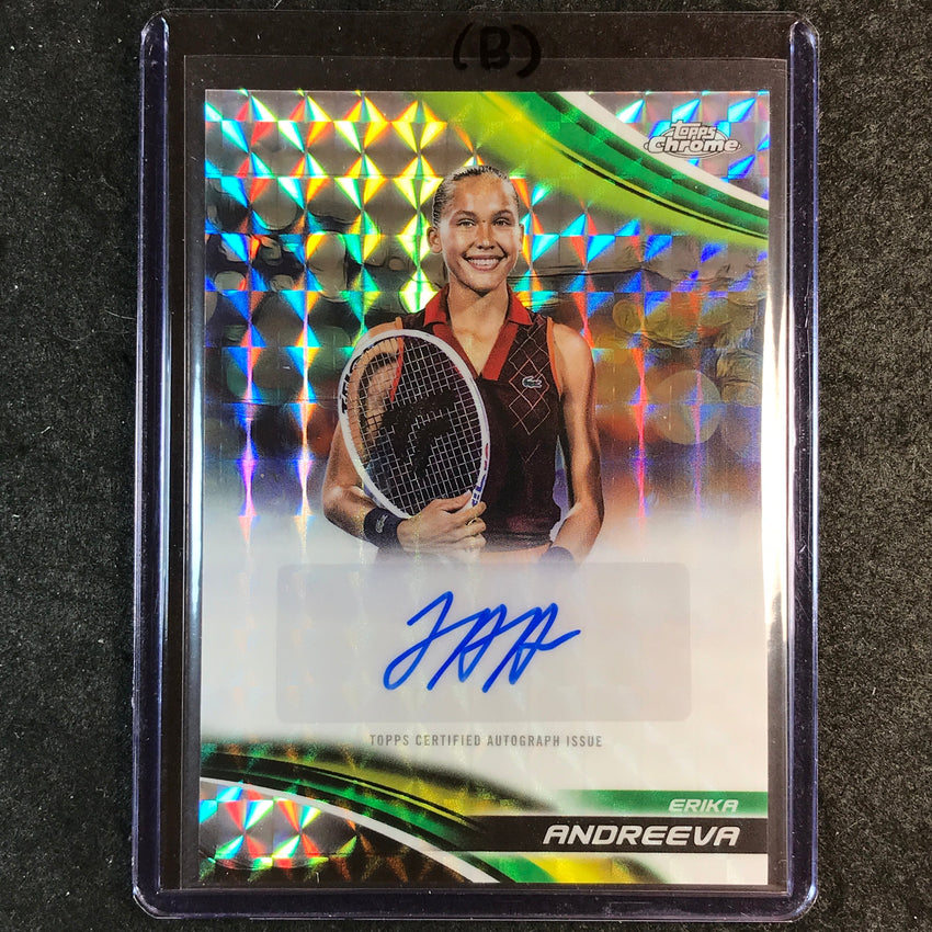 2025 Topps Chrome Tennis ERIKA ANDREEVA Geometric Auto #EAA (B)