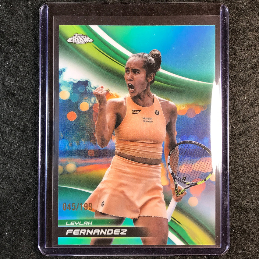 2025 Topps Chrome Tennis LEYLAH FERNANDEZ Aqua /199 #53