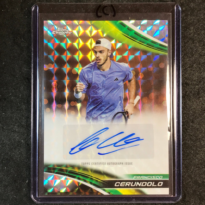 2025 Topps Chrome Tennis FRANCISCO CERUNDOLO Geometric Auto #FCO (C)
