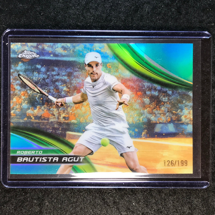 2025 Topps Chrome Tennis ROBERTO BAUTISTA AGUT Aqua /199 #66