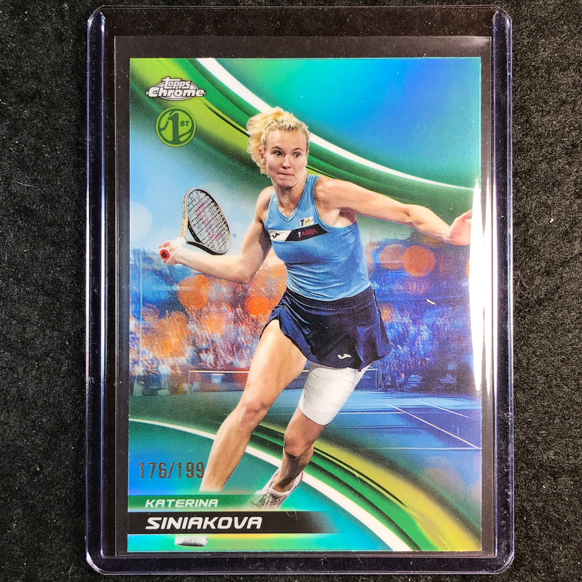 2025 Topps Chrome Tennis KATERINA SINIAKOVA 1st Aqua /199 #71