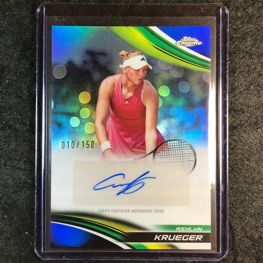 2025 Topps Chrome Tennis ASHLYN KRUEGER Auto Blue 10/150