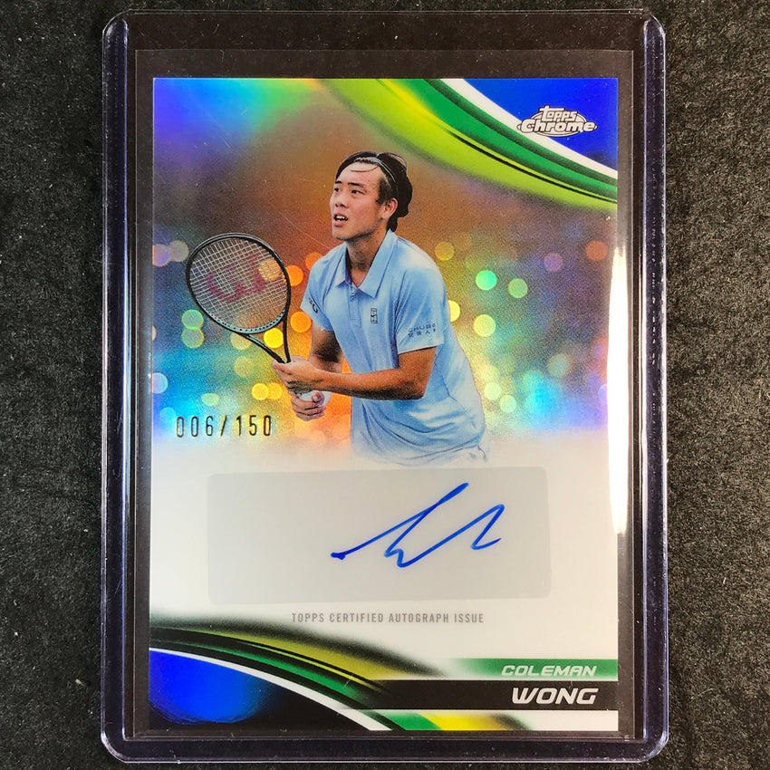 2025 Topps Chrome Tennis COLEMAN WANG Auto Blue 6/150