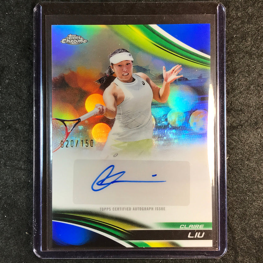 2025 Topps Chrome Tennis CLAIRE LIU Auto Blue 20/150