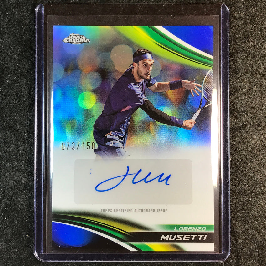 2025 Topps Chrome Tennis LORENZO MUSETTI Auto Blue 72/150