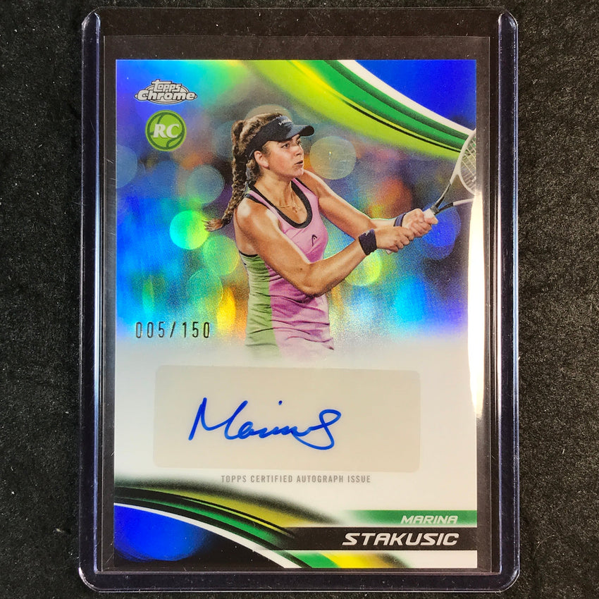 2025 Topps Chrome Tennis MARINA STAKUSIC Rookie Auto Blue 5/150