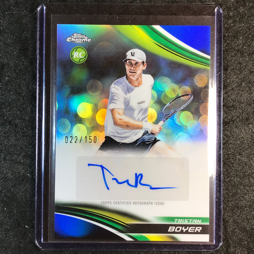 2025 Topps Chrome Tennis TRISTAN BOYER Rookie Auto Blue 22/150