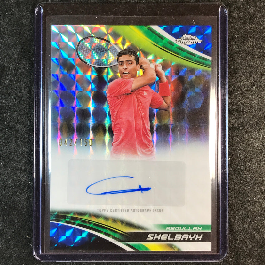 2025 Topps Chrome Tennis ABDULLAH SHELBAYH Auto Geometric Blue 42/150