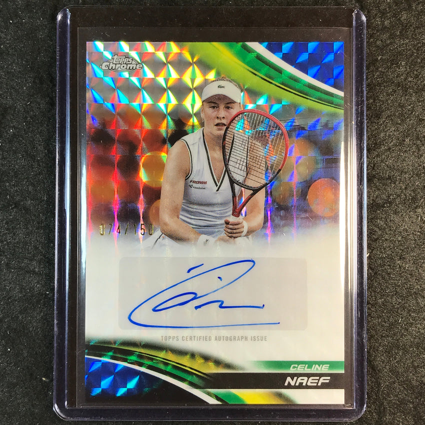 2025 Topps Chrome Tennis CELINE NAEF Auto Geometric Blue 74/150