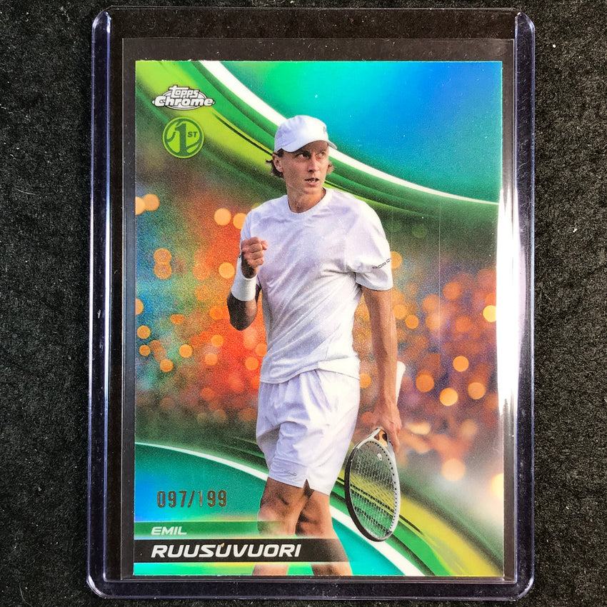 2025 Topps Chrome Tennis EMIL RUUSUVUORI 1st Aqua /199 #113