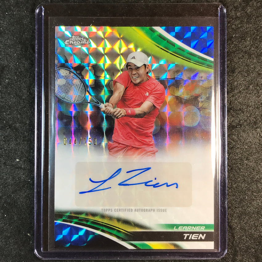 2025 Topps Chrome Tennis LEARNER TIEN Auto Geometric Blue 44/150