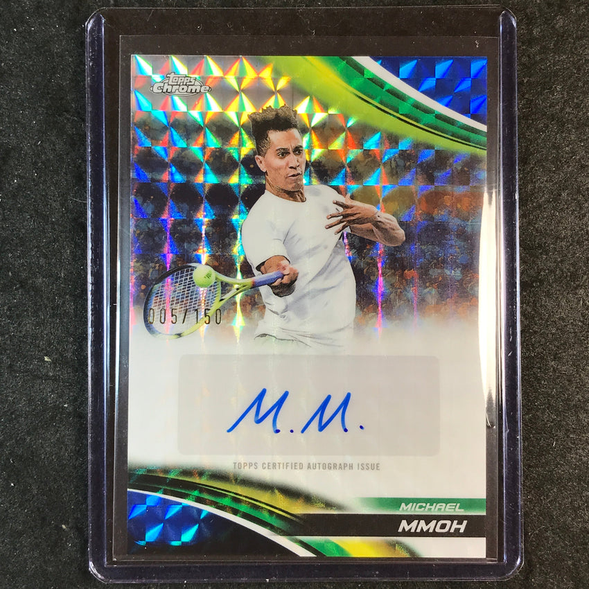 2025 Topps Chrome Tennis MICHAEL MMOH Auto Geometric Blue 5/150