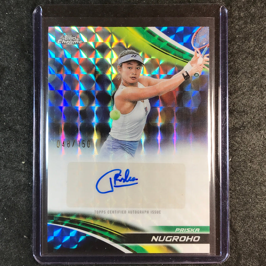 2025 Topps Chrome Tennis PRISKA NUGROHO Auto Geometric Blue 48/150