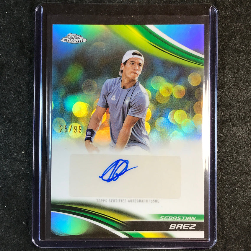 2025 Topps Chrome Tennis SEBASTIAN BAEZ Refractor Auto 25/99