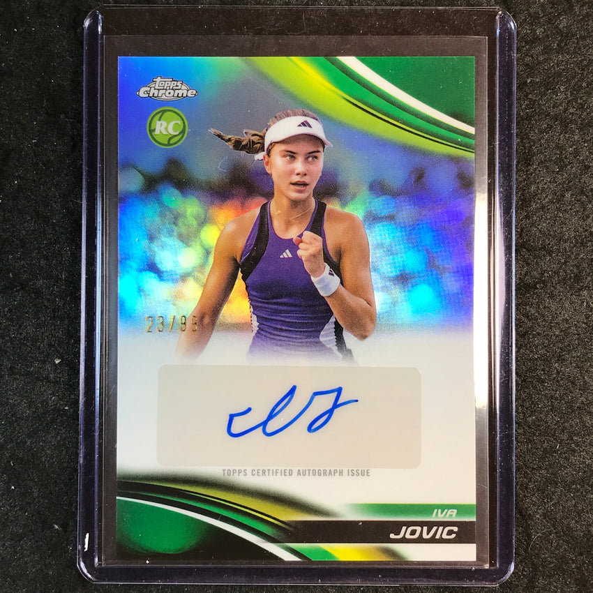 2025 Topps Chrome Tennis IVA JOVIC Rookie Auto Green 23/99