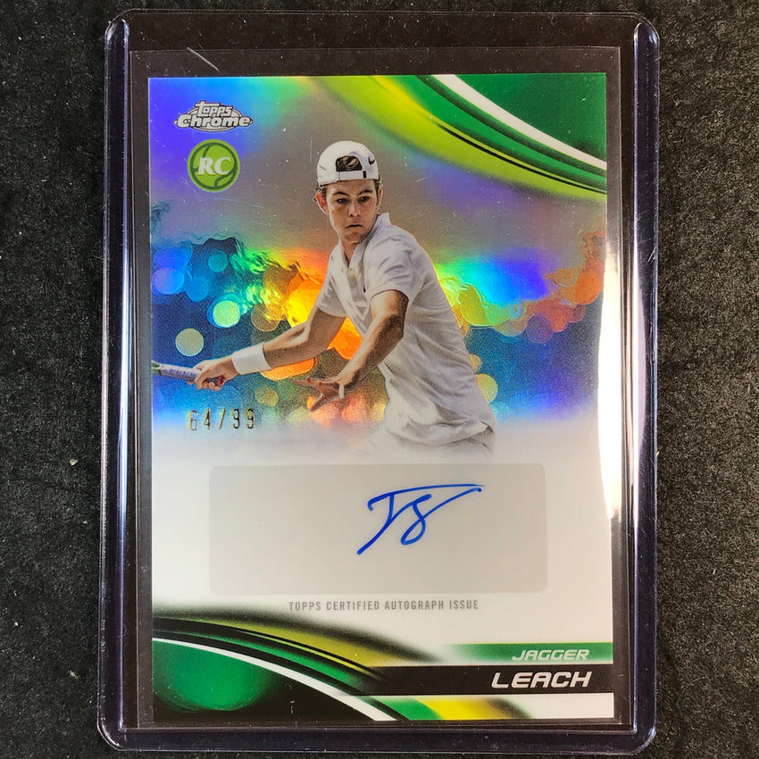 2025 Topps Chrome Tennis JAGGER LEACH Rookie Auto Green 64/99