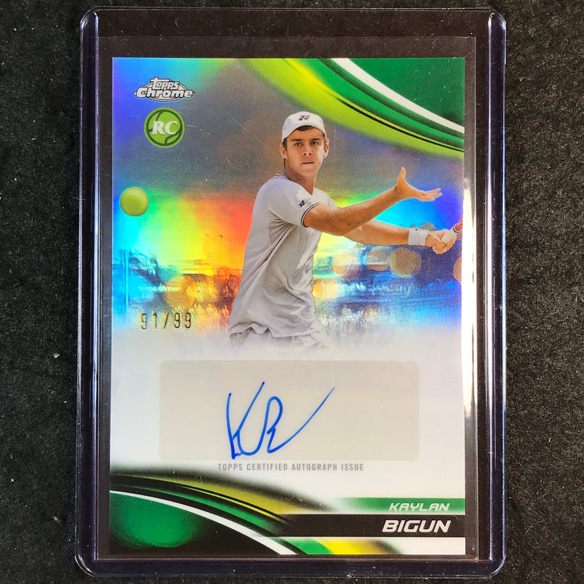 2025 Topps Chrome Tennis KAYLAN BIGUN Rookie Auto Green 91/99