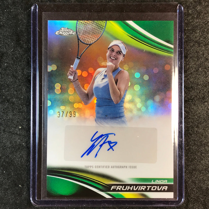 2025 Topps Chrome Tennis LINDA FRUHVIRTOVA Auto Green 37/99