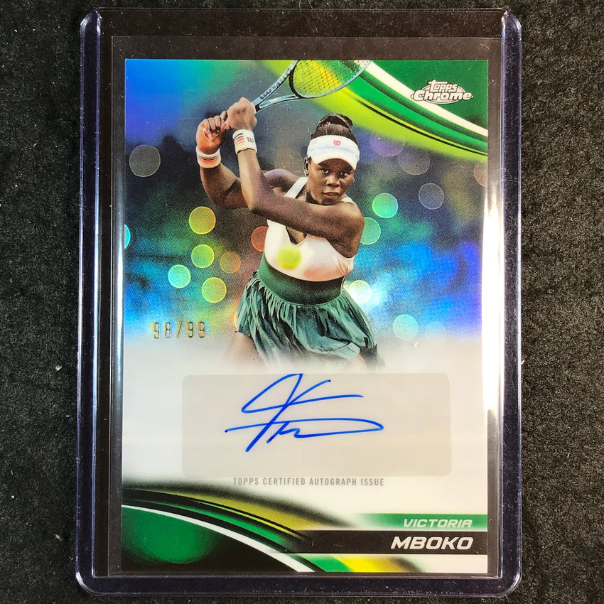 2025 Topps Chrome Tennis VICTORIA MBOKO Auto Green 98/99