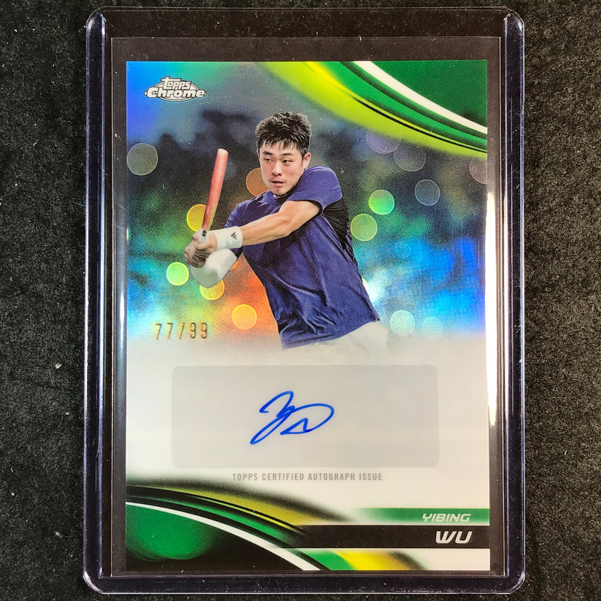 2025 Topps Chrome Tennis YIBING WU Auto Green 77/99