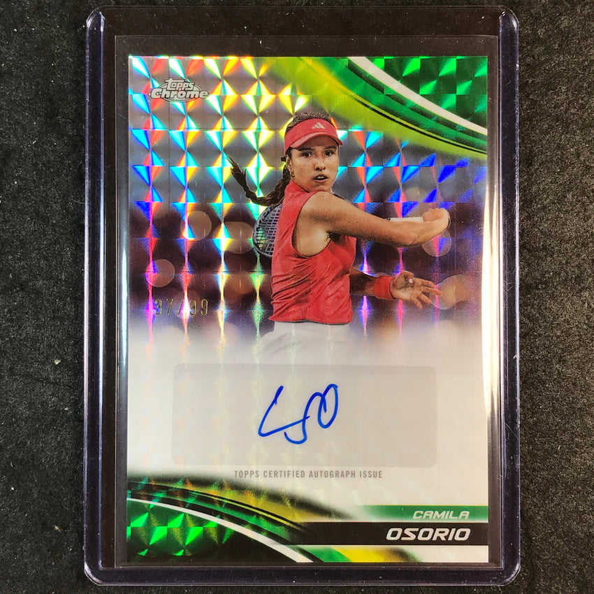 2025 Topps Chrome Tennis CAMILA OSORIO Auto Green Geometric 37/99