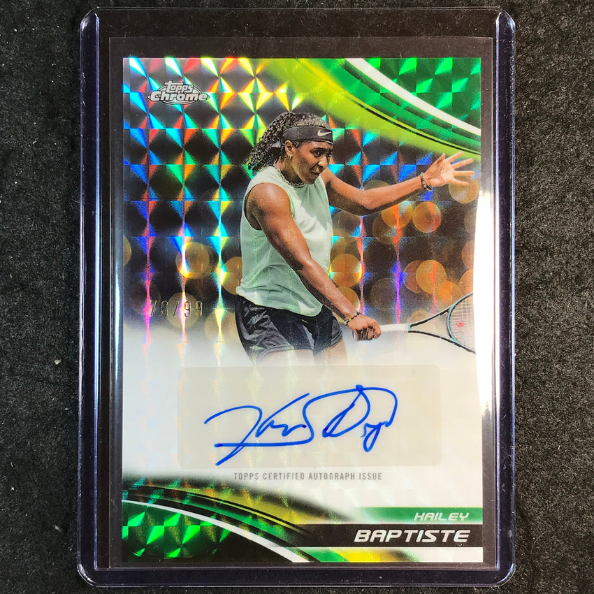 2025 Topps Chrome Tennis HAILEY BAPTISTE Auto Green Geometric 76/99