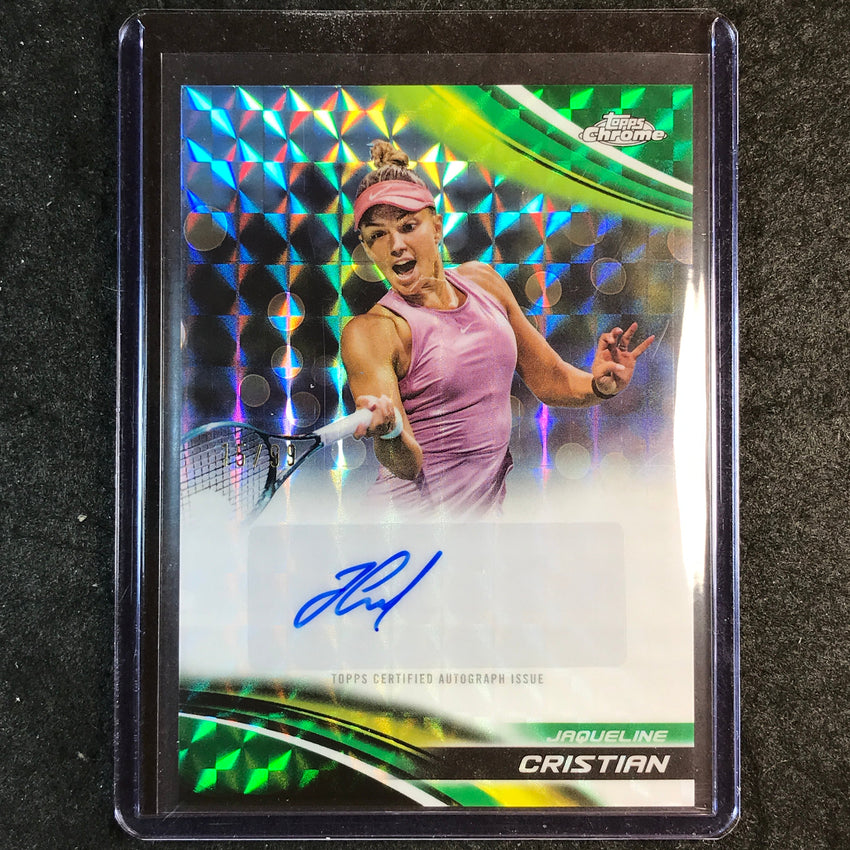 2025 Topps Chrome Tennis JAQUELINE CRISTIAN Auto Green Geometric 15/99