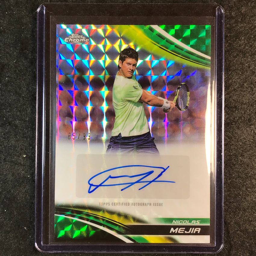 2025 Topps Chrome Tennis NICOLAS MEJIA Auto Green Geometric 85/99